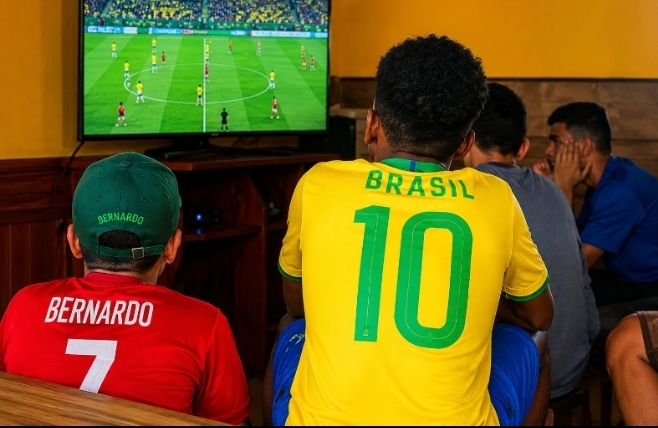 Copa do Mundo agita ruas e reúne moradores para acompanhar estreia do Brasil